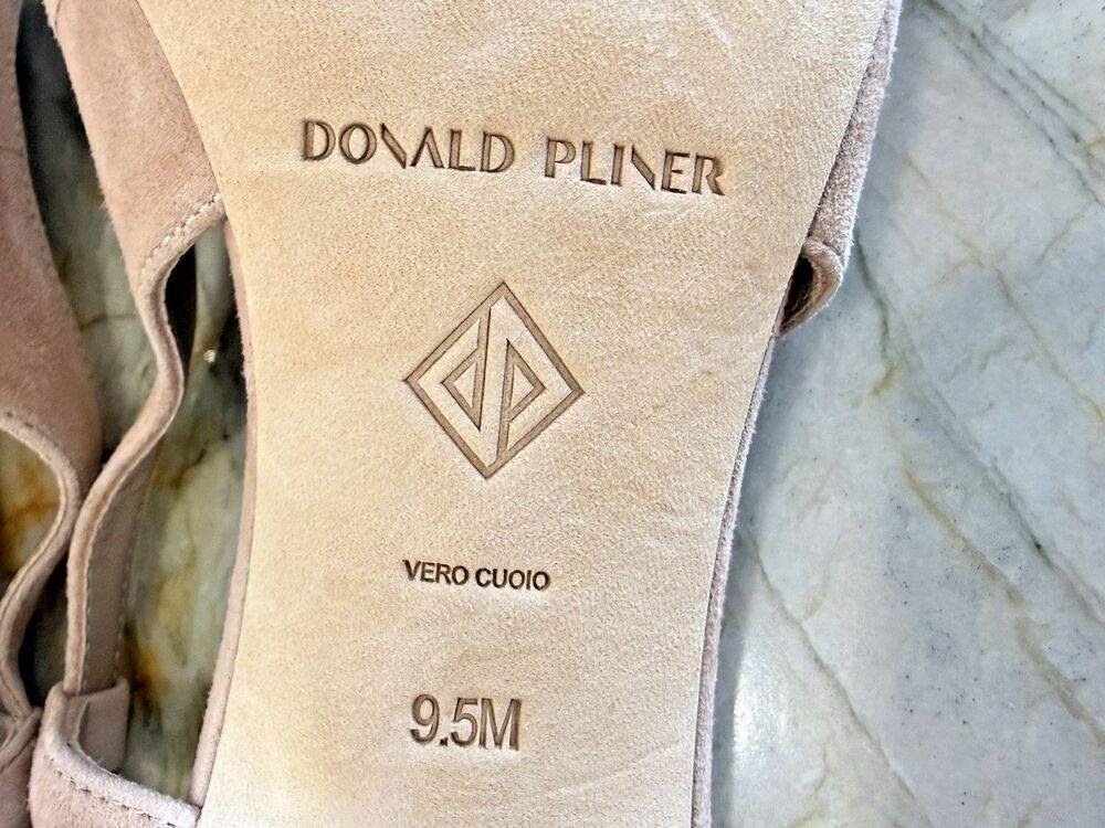 Donald Pliner Rosette Suede Slingback Heel Memory Foam Leather Insole Size 9.5 M - Picture 5 of 13